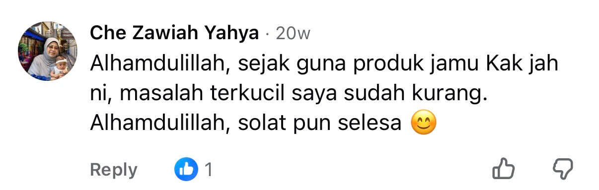 Testimoni Jamu Kak Jah