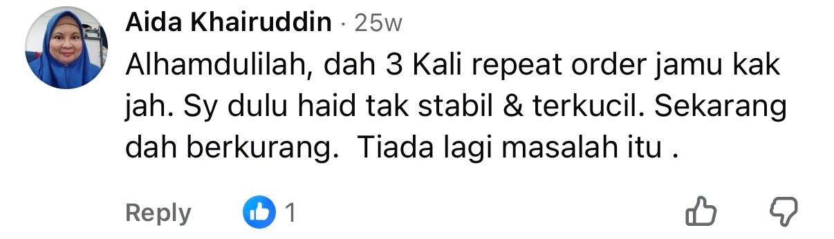 Testimoni Jamu Kak Jah