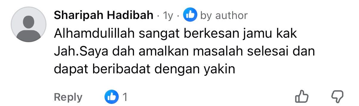 Testimoni sebenar pelanggan Jamu Kak Jah 3